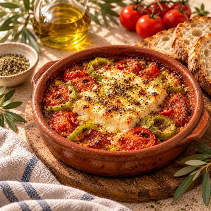 Feta uit de oven met tomaat