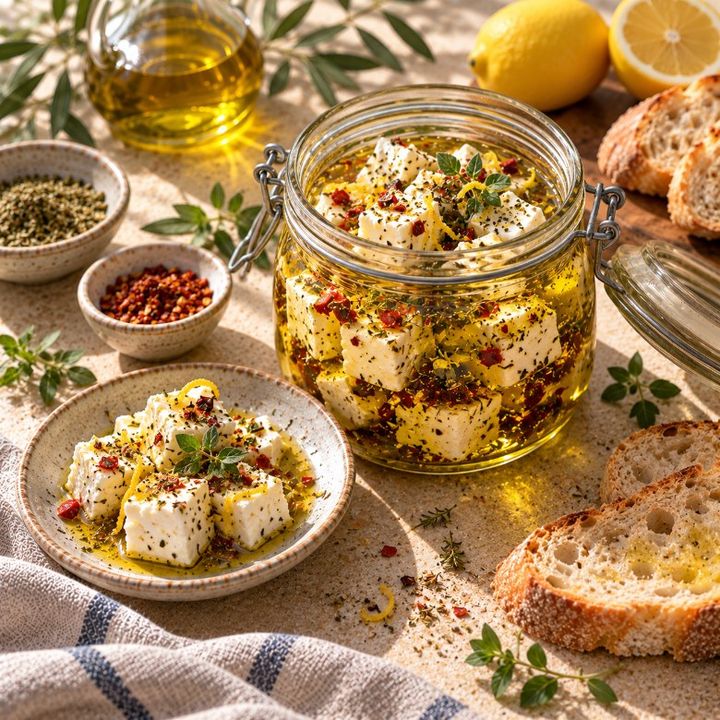 Gemarineerde feta