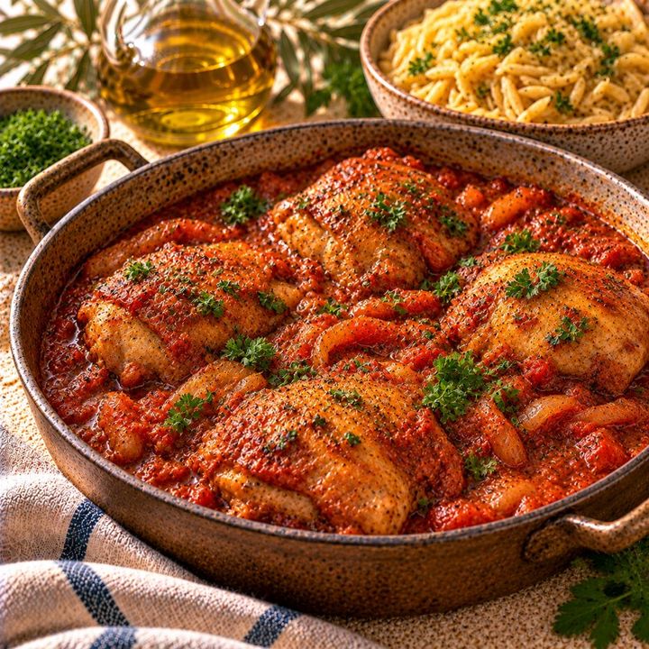 Kip in tomatensaus